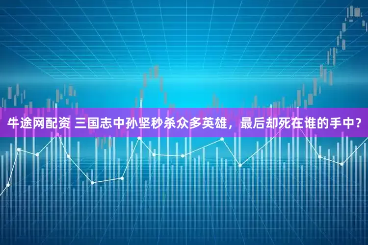 牛途网配资 三国志中孙坚秒杀众多英雄，最后却死在谁的手中？